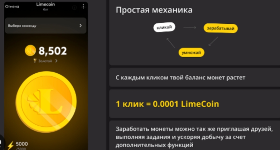 LimeCoin страница