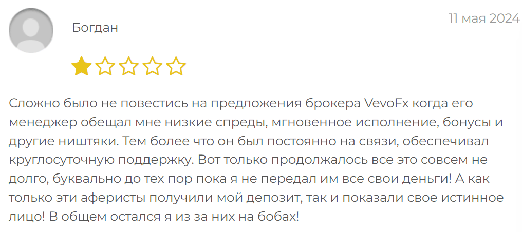 VevoFx кидает на деньги