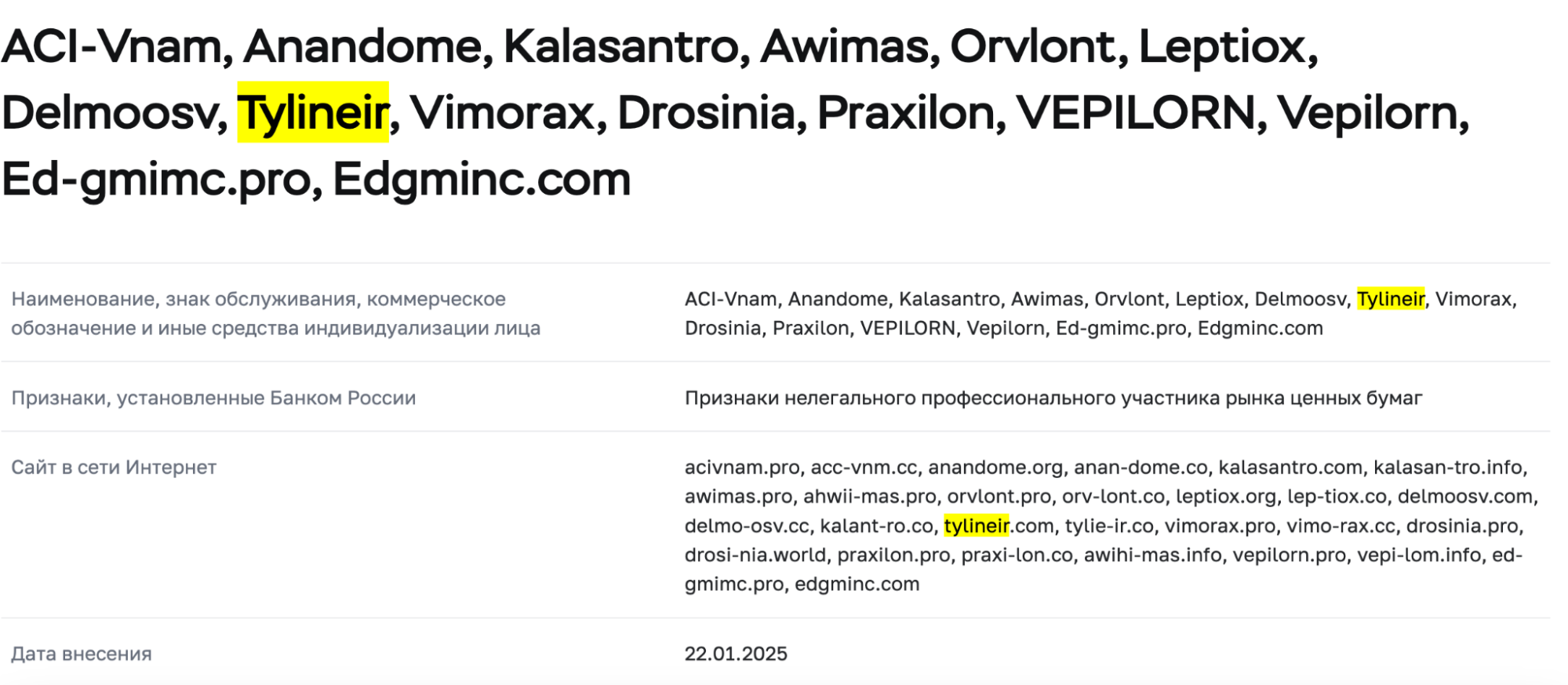 Tylineir отзывы людей
