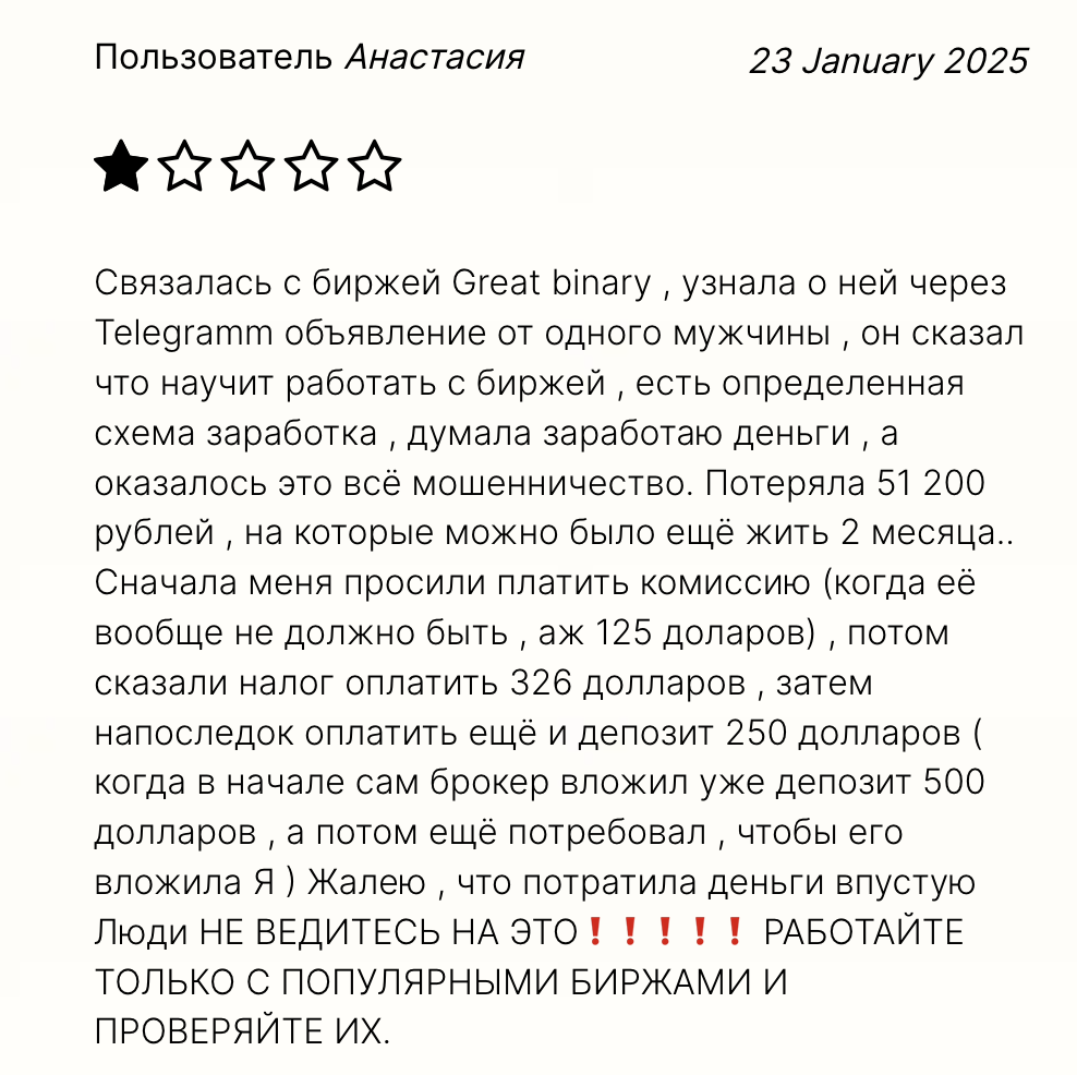 GreatBinary отзывы людей