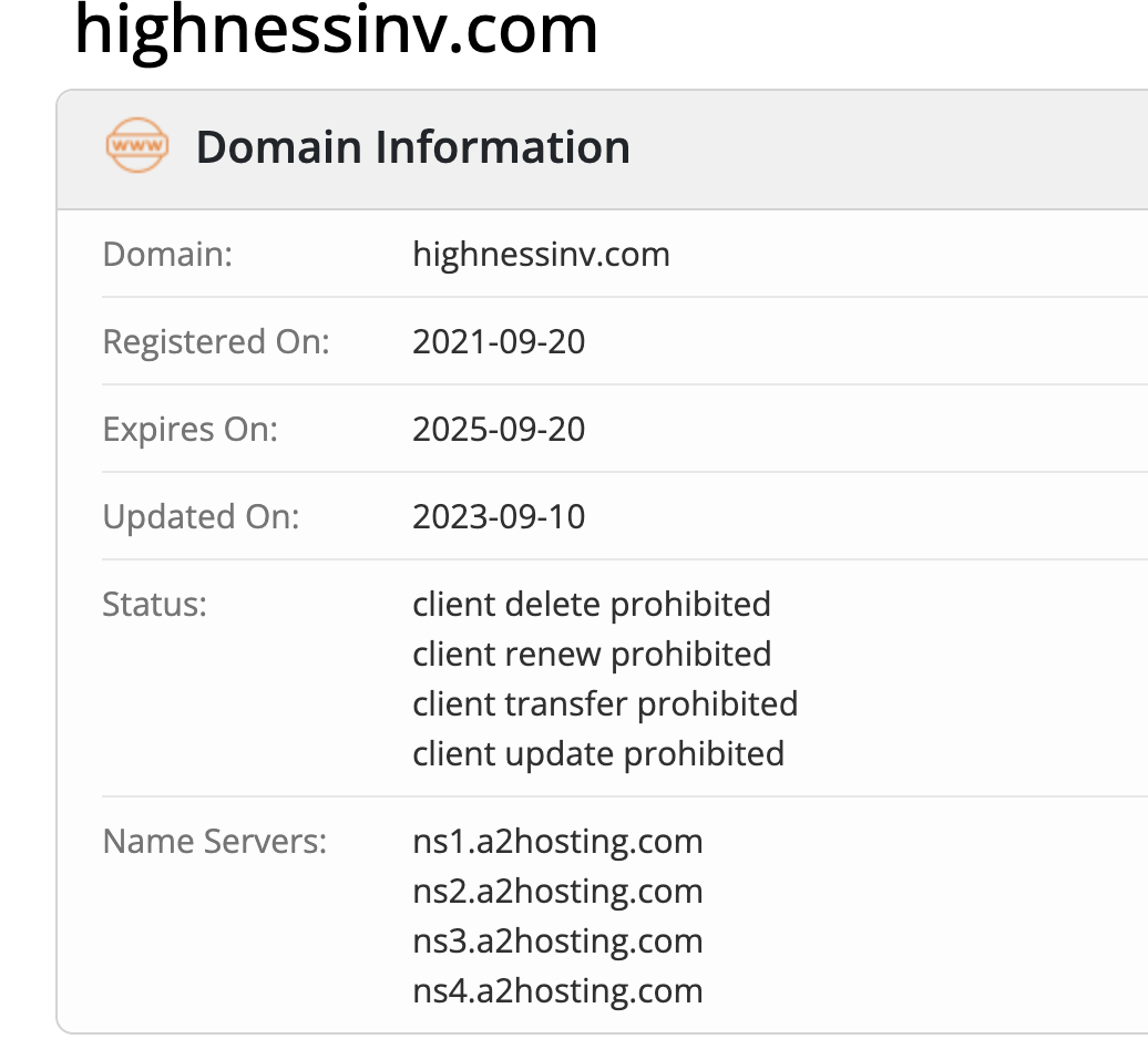 Highness Investment LLC анализ