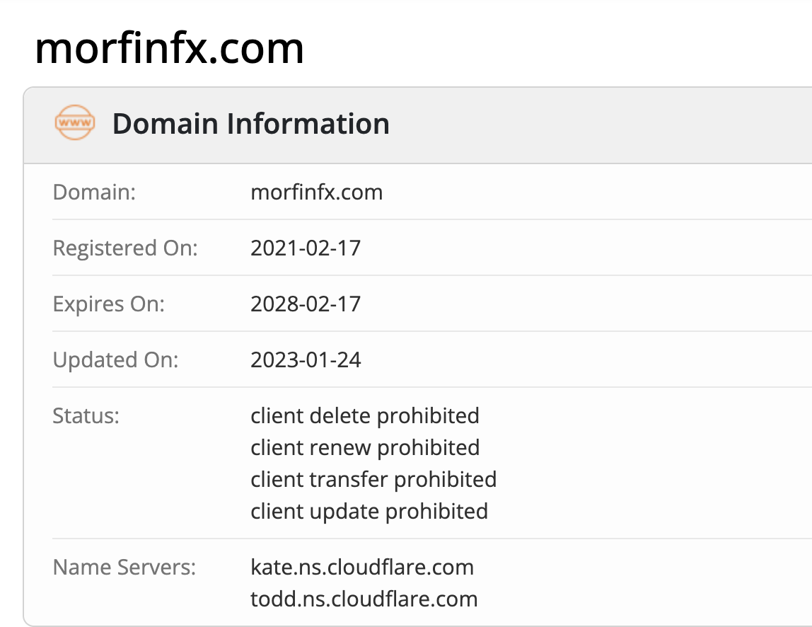 домен Morfin FX LLC