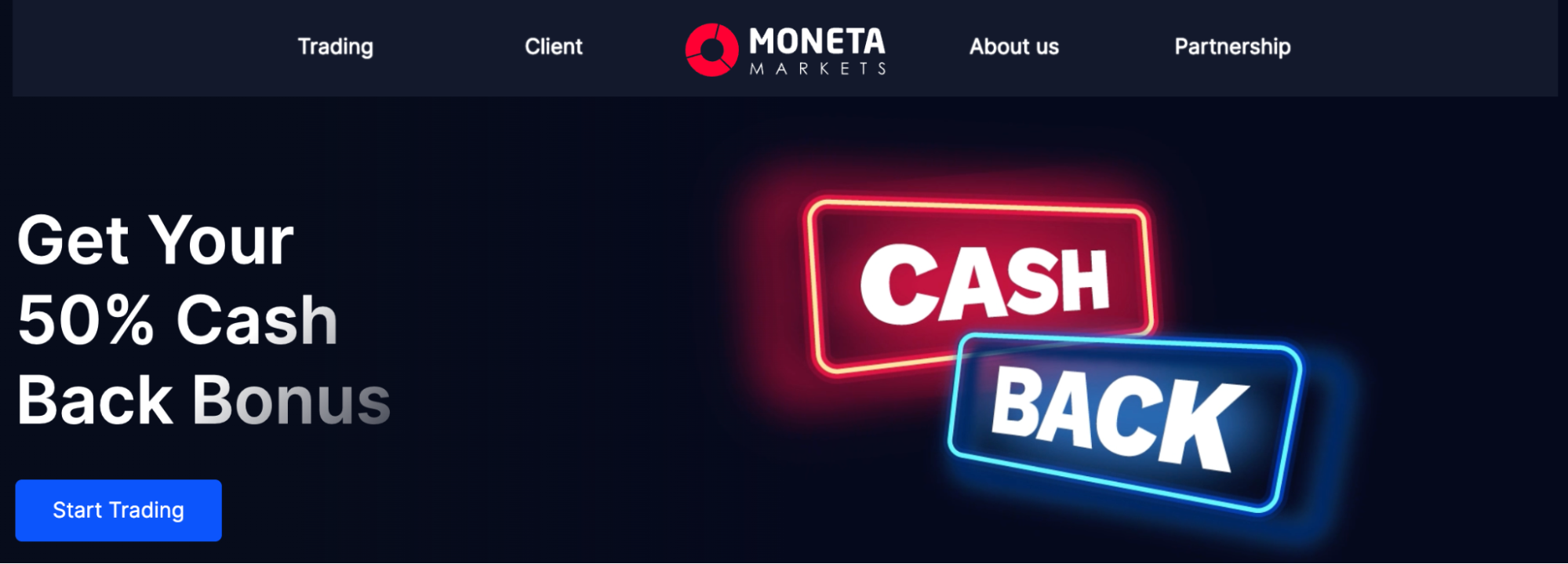 главная страница Moneta Markets