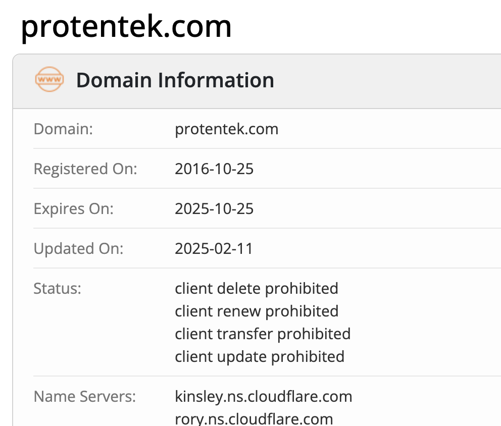 Protentek домен