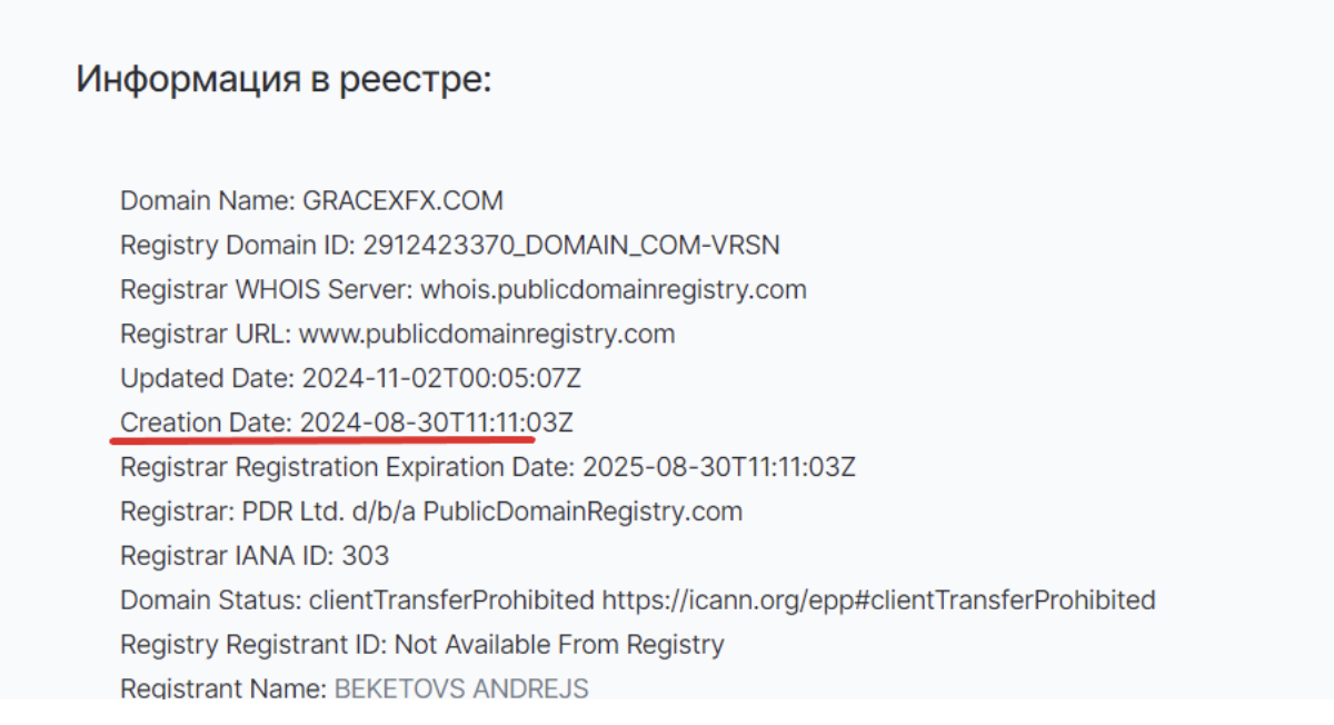 информация про GracexFX