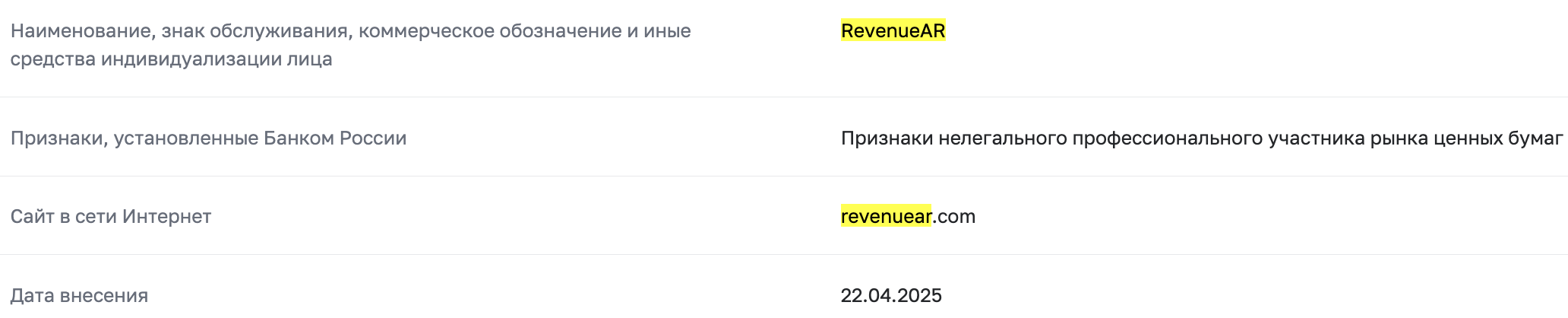 RevenueAR обман