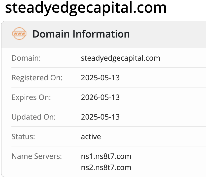 домен Steadyedge Capital