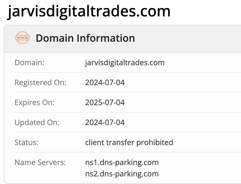 Jarvis Digital Trades домен