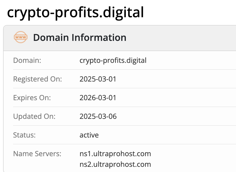домен Crypto Profits