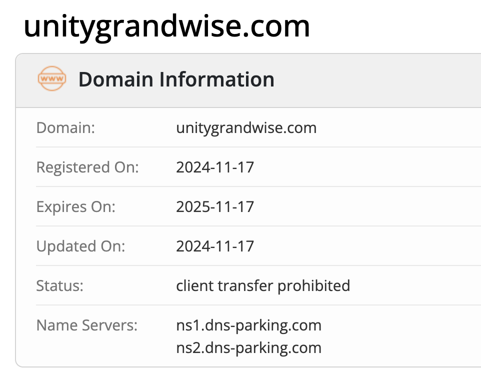 UnityGrandWise домен