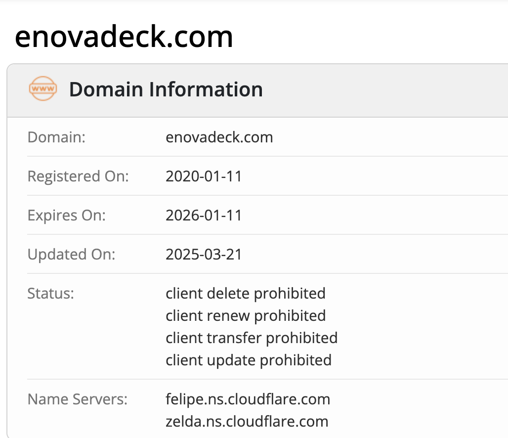 домен Enovadeck 