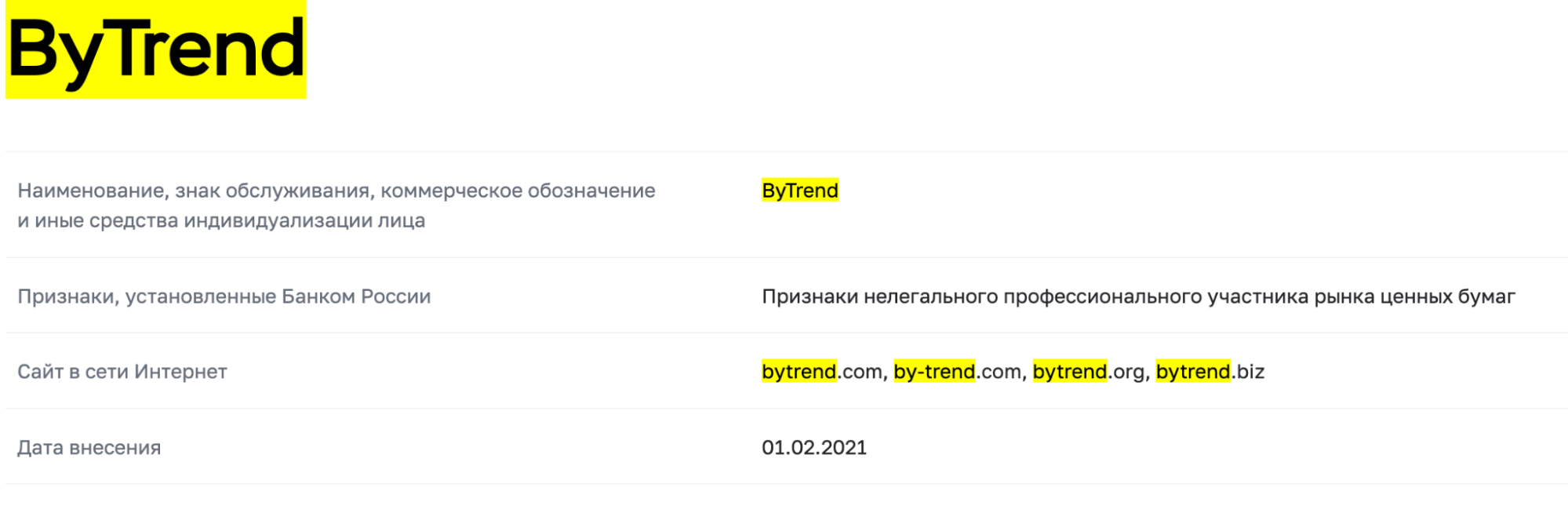 СКАМ By Trend LLC
