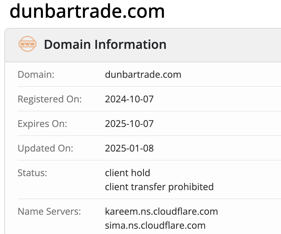 DUNBAR TRADE & INVEST домен