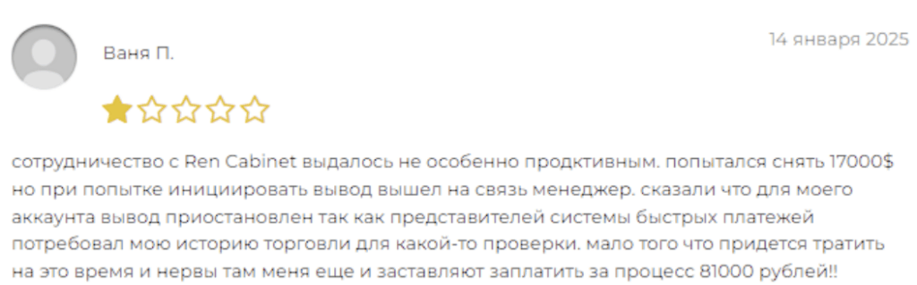 Ren Cabinet отзывы людей