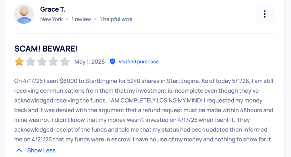 отзывы StartEngine