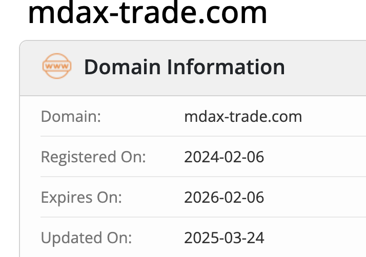 Mdax-Trade LTD домен