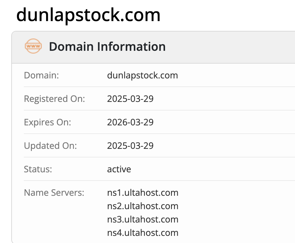домен Dunlap Stocks