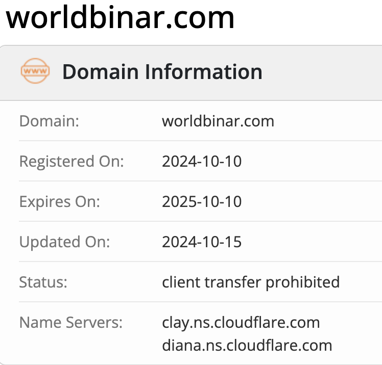 WorldBinar домен