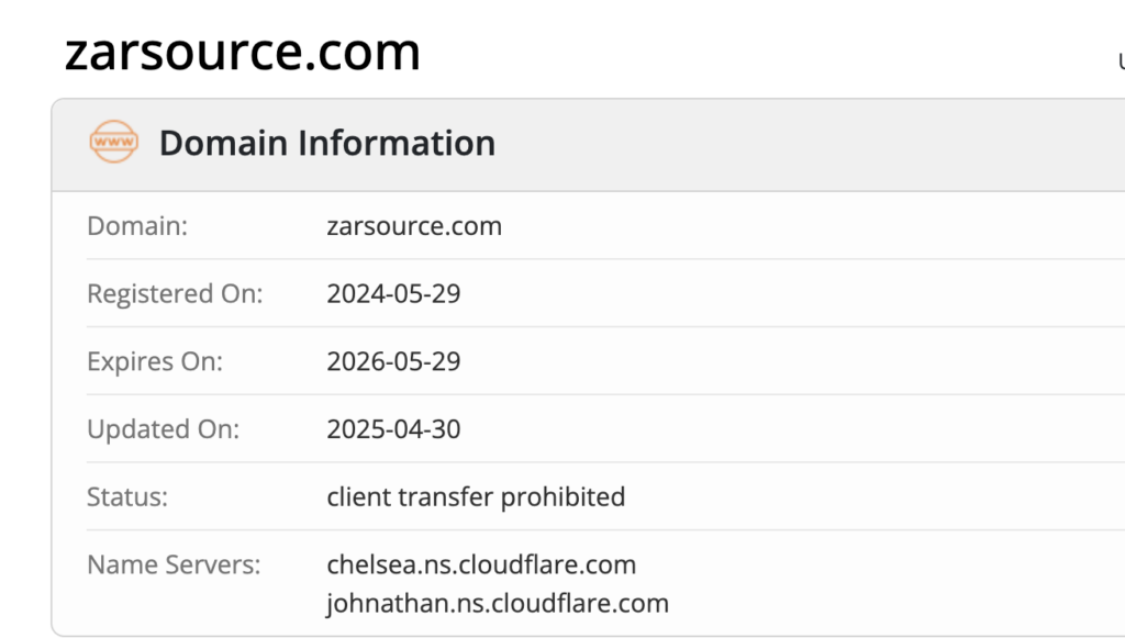 домен ZARsource