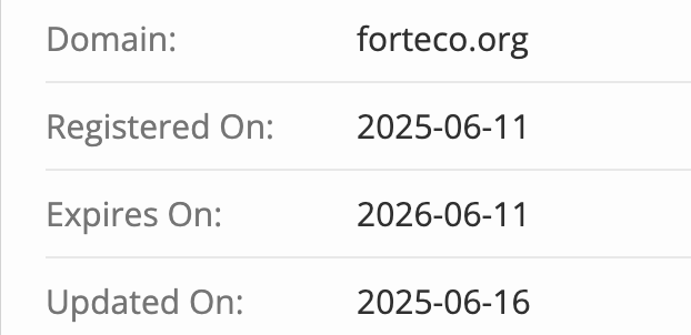домен Forteco.org