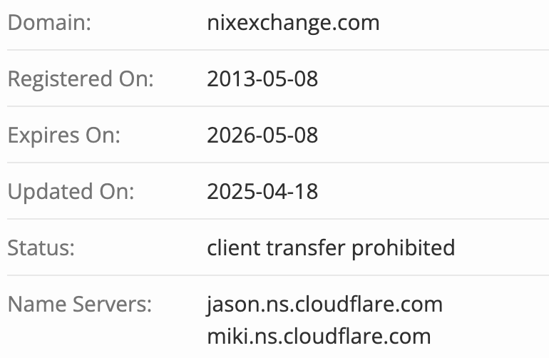 домен Nixexchanger