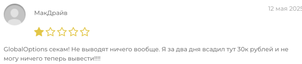 отзыв Global Options Ltd.