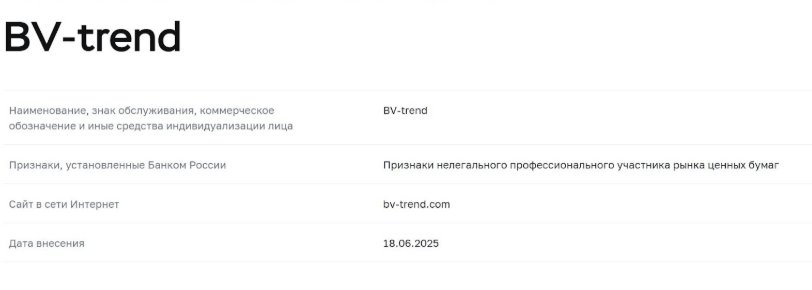 проверка BV-trend