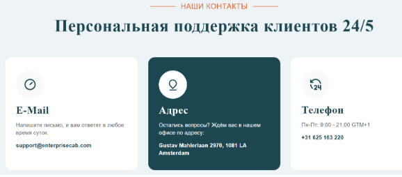 информация брокера EnterpriseCAB