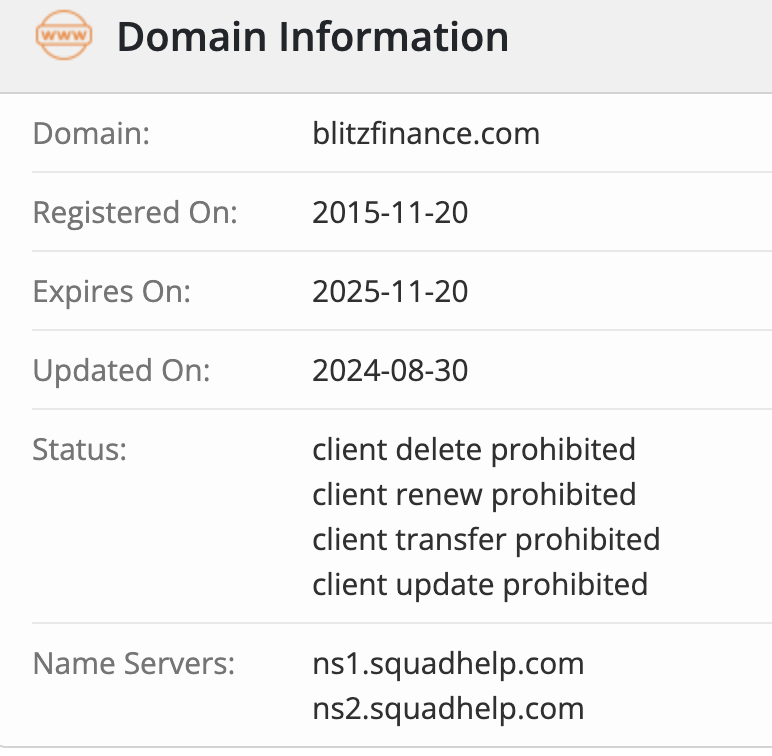 Blitz Finance домен