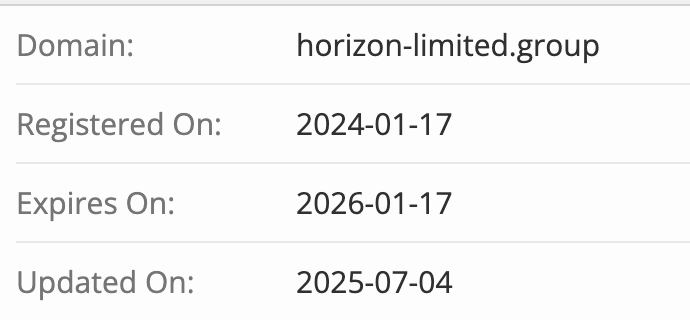 домен Horizon Limited Group