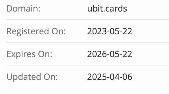 Ubit Ltd домен