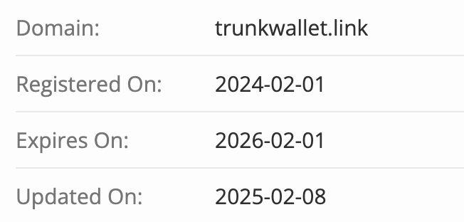 Trunk Wallet домен