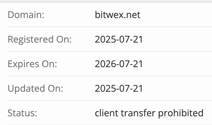 домен BitWex