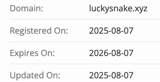 Lucky Snake домен