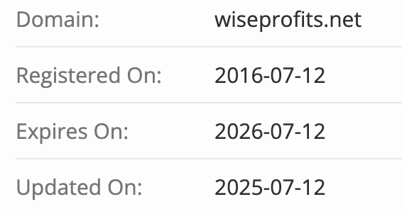 Wiseprofits домен