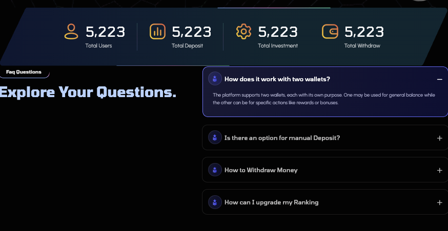 страница сайта Qubetics Invest 