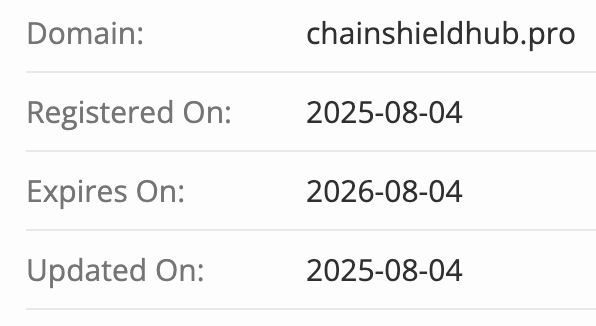 домен ChainShieldHub