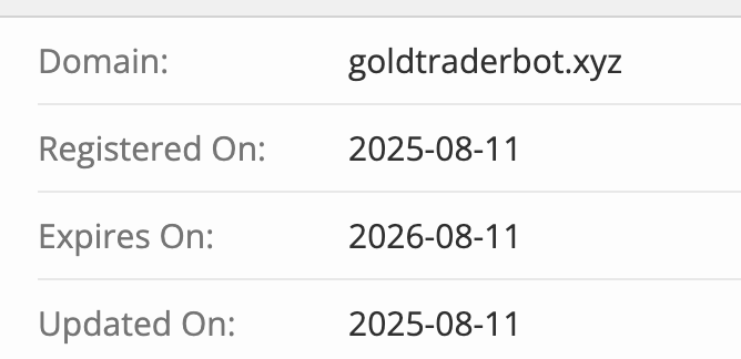 домен GoldTradingBot