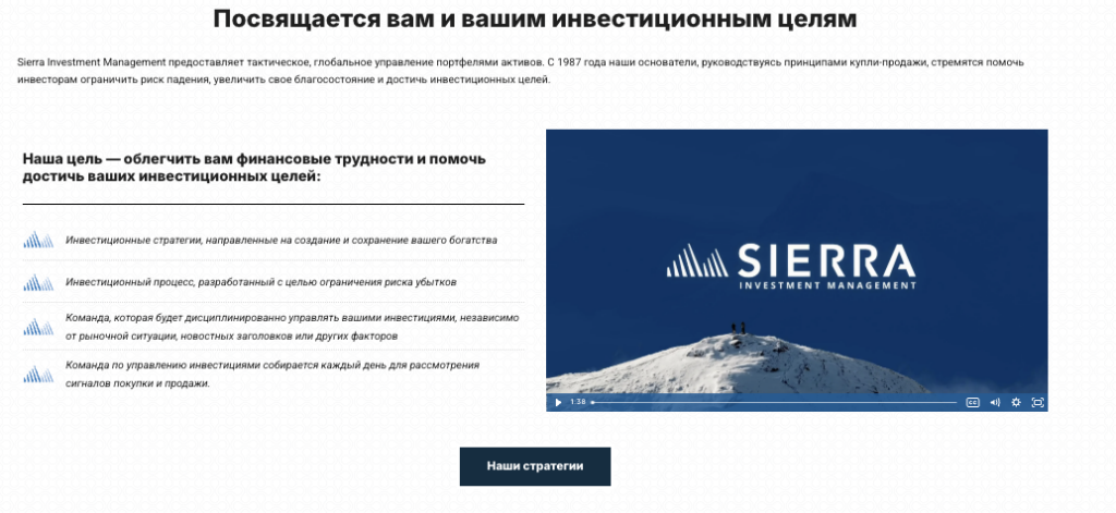 инфо о Sierra Investment Management