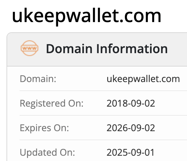 домен UKeepWallet