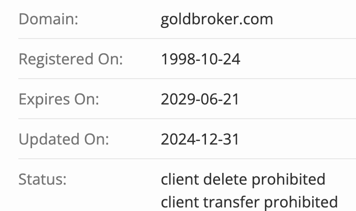 проверка домена GoldBroker