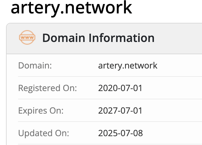 Artery Network домен