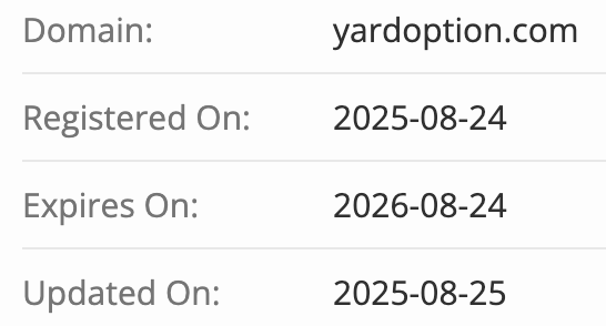 Yardoption домен