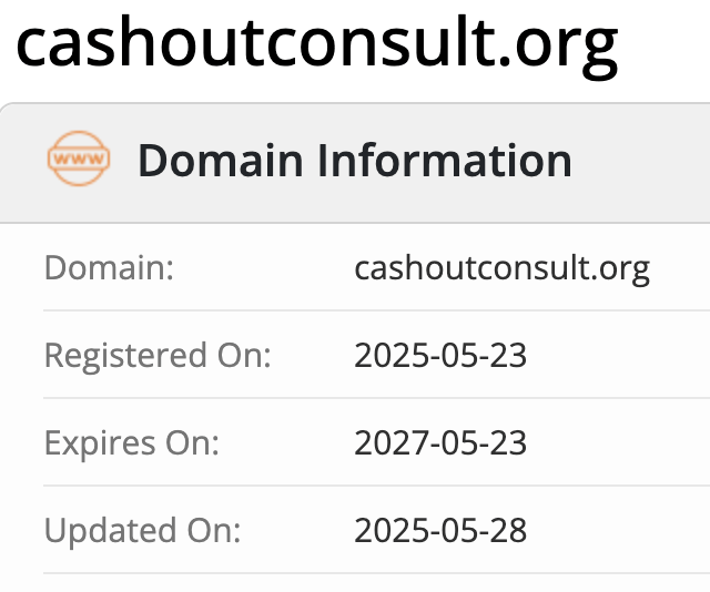 домен CASHOUT CONSULT