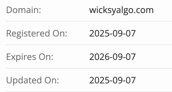 Wicksy Algo домен