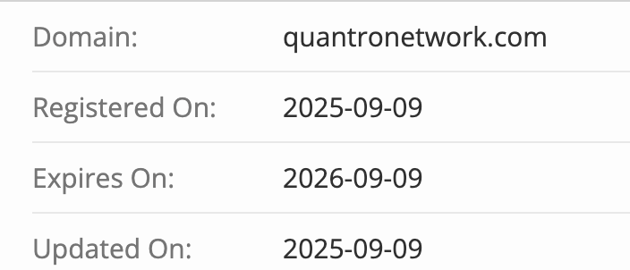 Quantro Network домен
