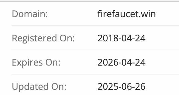 Fire Faucet домен