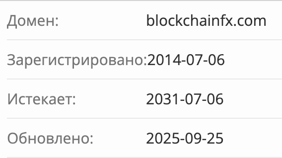 BlockchainFX домен