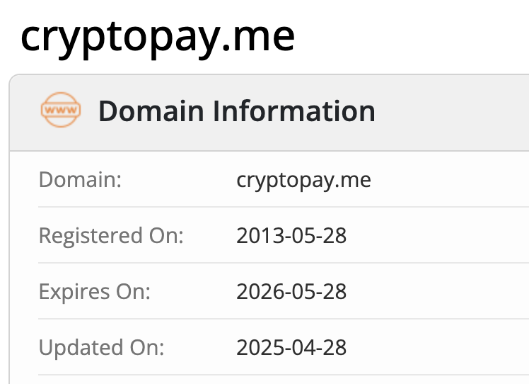 Cryptopay домен