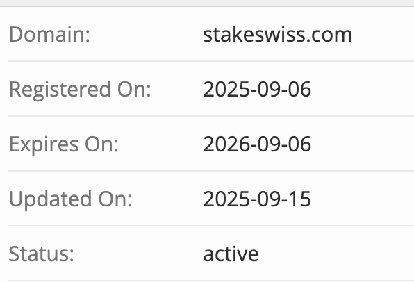 StakeSwiss домен